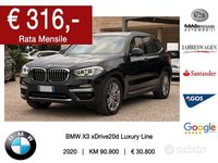 Usata BMW X3 Luxury Line 190 CV (139 kW) 2020 Nero SUV
