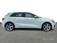 Usata Audi A3 Advanced Plus 150 CV (110 kW) 2021 Bianco ghiaccio metallizzato Berlina