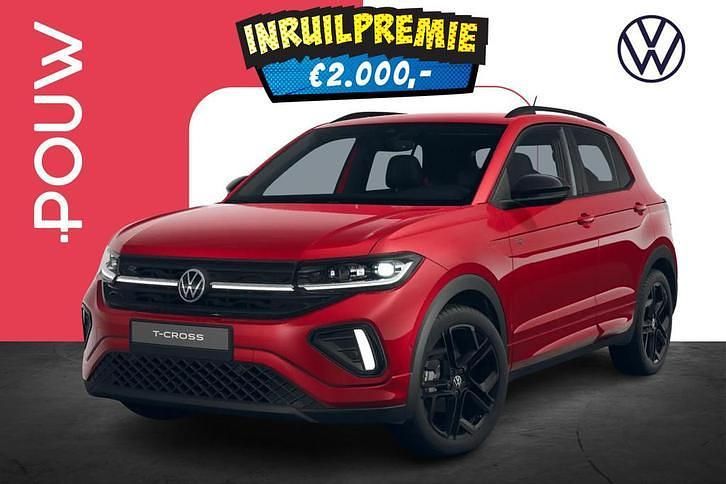 Rood Nieuw 2025 VW T-Cross R-line Edition SUV | € 44.950 (Duur) - Afbeelding 1/1