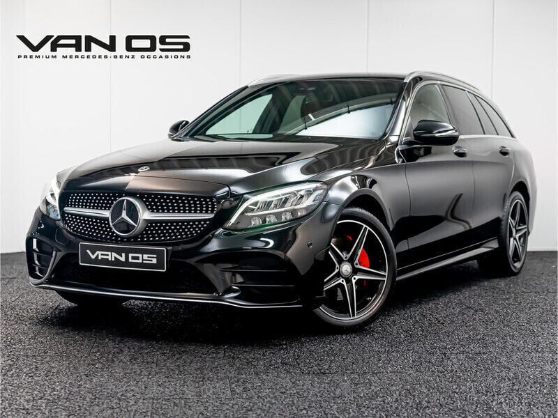 Zwart Gebruikt 2018 Mercedes C200 AMG line Stationwagen | € 26.995 (Eerlijke prijs) - Afbeelding 1/4