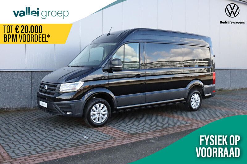 Zwart Nieuw 2024 VW Crafter Exclusive Van | € 51.025 (Duur) - Afbeelding 1/4