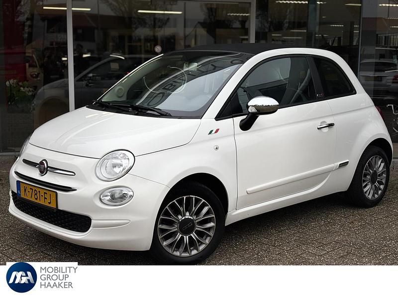 Wit Occasion 2018 Fiat 500C Lounge Cabriolet | € 10.900 (Eerlijke prijs) - Afbeelding 1/4