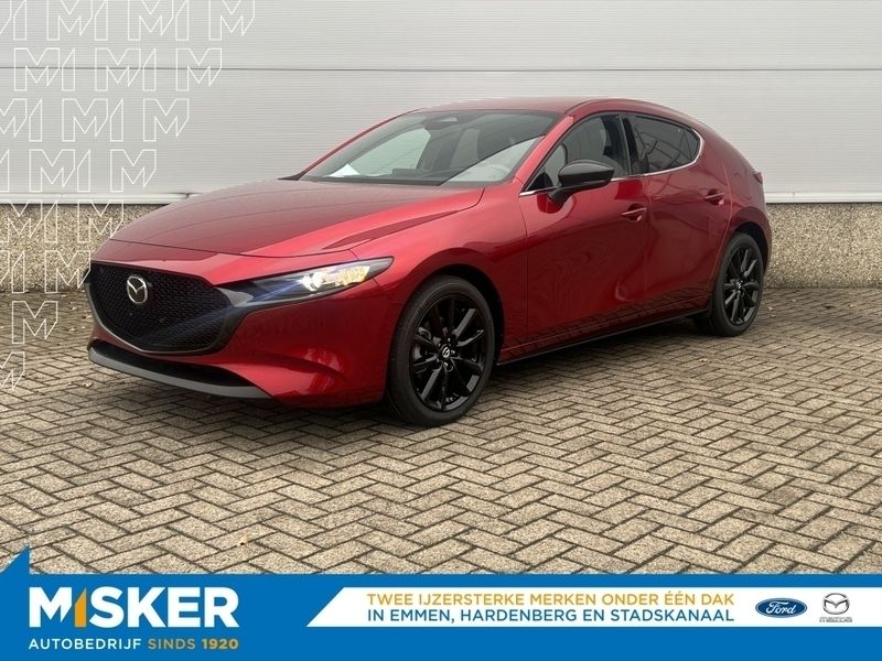 Rood Nieuw 2024 Mazda 3 Homura-Line Hatchback | € 36.290 (Eerlijke prijs) - Afbeelding 1/4