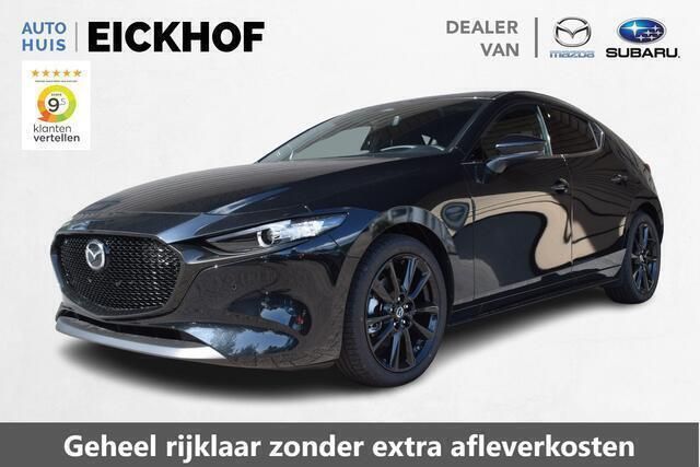 Zwart Nieuw 2025 Mazda 3 Homura-Line Hatchback | € 38.235 (Eerlijke prijs) - Afbeelding 1/4