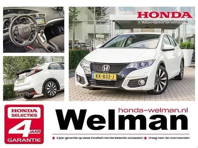 Wit Gebruikt 2016 Honda Civic Elegance Hatchback | € 15.950 (Goede deal) - Afbeelding 1/4