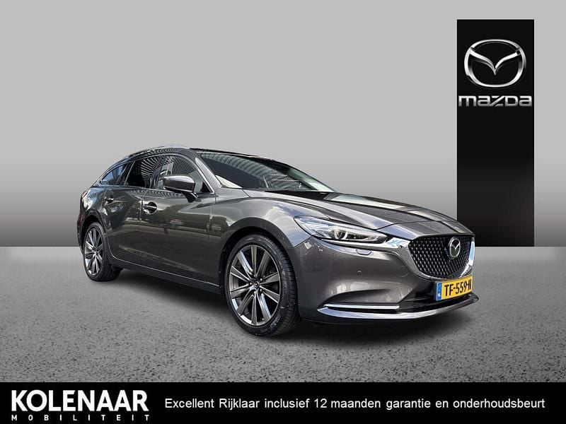 Machine gray Gebruikt 2018 Mazda 6 Luxury Stationwagen | € 22.895 (Eerlijke prijs) - Afbeelding 1/4
