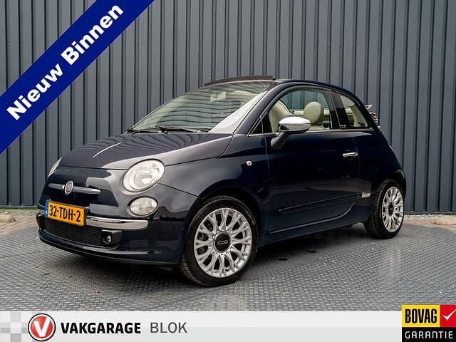 Blauw Gebruikt 2012 Fiat 500C Lounge Cabriolet | € 7.795 (Iets duurder) - Afbeelding 1/4