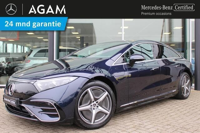 Blauw, metallic lak Gebruikt 2022 Mercedes EQS350 AMG line Sedan | € 56.950 - Afbeelding 1/4