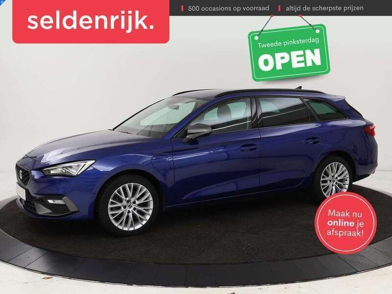 Blauw, metallic lak Gebruikt 2021 Seat Leon FR Stationwagen | € 19.900 (Goede deal) - Afbeelding 1/4
