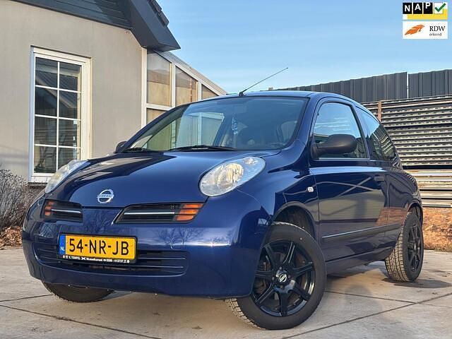 Blauw Occasion 2004 Nissan Micra Visia Hatchback | € 2.750 (Eerlijke prijs) - Afbeelding 1/4