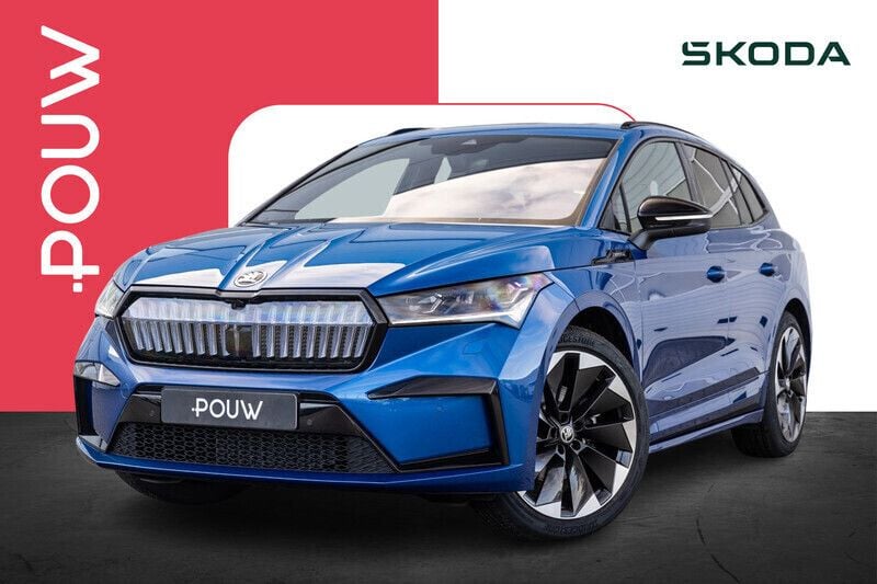 Blauw Nieuw 2024 Skoda Enyaq iV SportLine SUV | € 43.950 (Eerlijke prijs) - Afbeelding 1/4