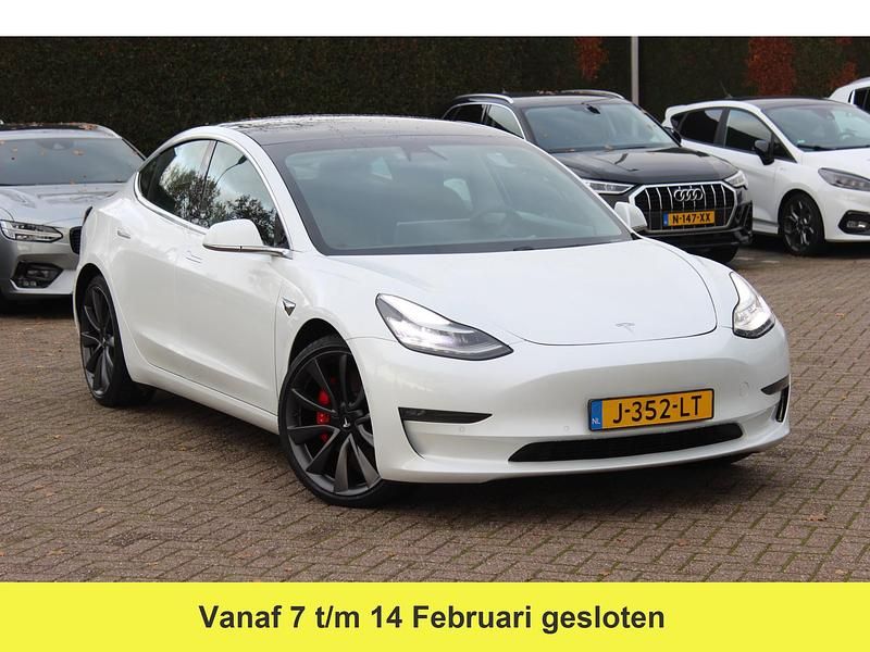 Wit Occasion 2020 Tesla Model 3 Performance Sedan | € 21.999 (Eerlijke prijs) - Afbeelding 1/4