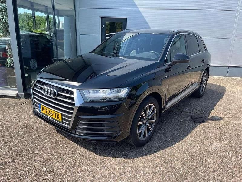 Zwart Gebruikt 2018 Audi Q7 S-Line SUV | € 36.900 (Eerlijke prijs) - Afbeelding 1/4