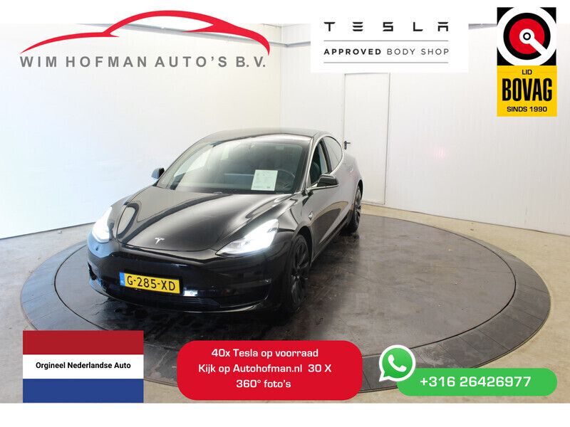 Zwart, metallic lak Gebruikt 2019 Tesla Model 3 Long Range AWD Sedan | € 26.435 (Iets duurder) - Afbeelding 1/4