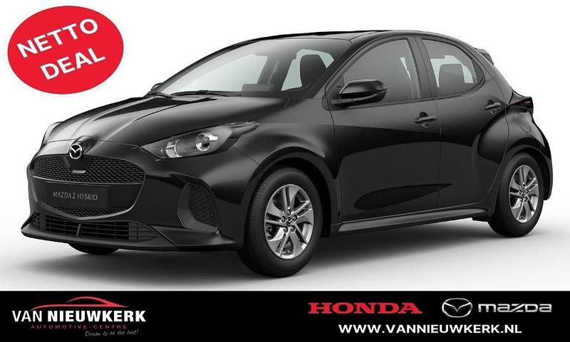 Zwart Nieuw 2025 Mazda 2 Center-Line Hatchback | € 25.950 (Eerlijke prijs) - Afbeelding 1/1