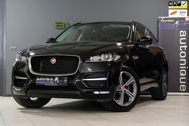 Zwart Gebruikt 2018 Jaguar F-Pace R-Sport SUV | € 29.950 (Eerlijke prijs) - Afbeelding 1/4