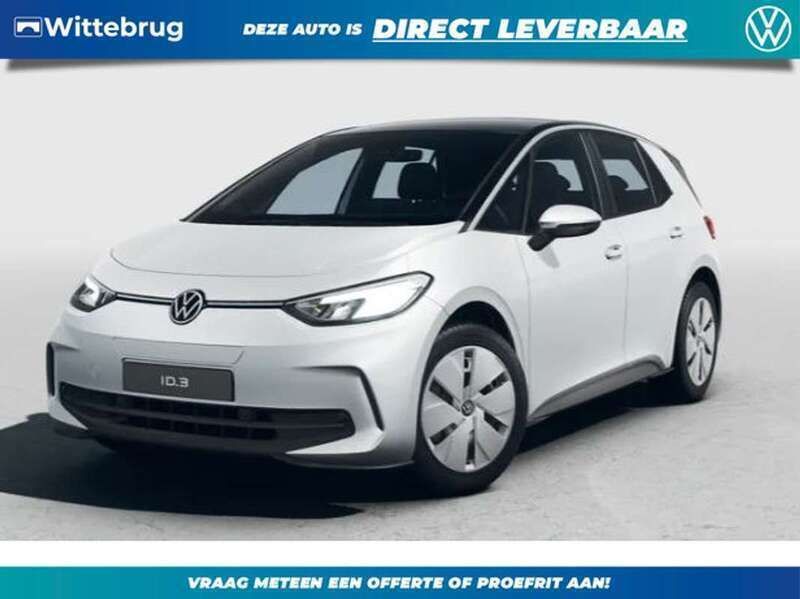 Wit, metallic lak Nieuw 2024 VW ID.3 Pure Hatchback | € 33.395 (Goede deal) - Afbeelding 1/4