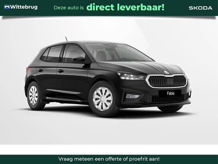Zwart Nieuw 2024 Skoda Fabia Essence Hatchback | € 20.950 (Eerlijke prijs) - Afbeelding 1/4