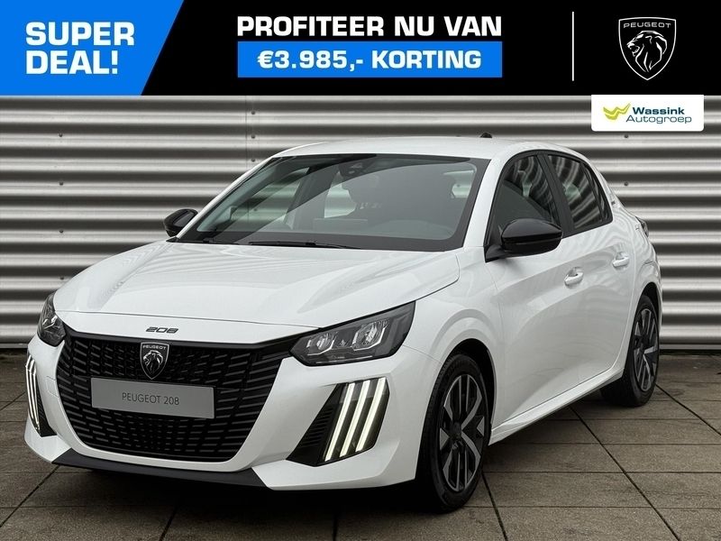 Wit Nieuw 2025 Peugeot 208 Style Hatchback | € 21.940 (Goede deal) - Afbeelding 1/4