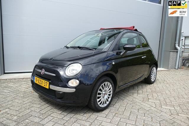 Zwart Gebruikt 2014 Fiat 500C Pop Cabriolet | € 6.950 (Eerlijke prijs) - Afbeelding 1/4