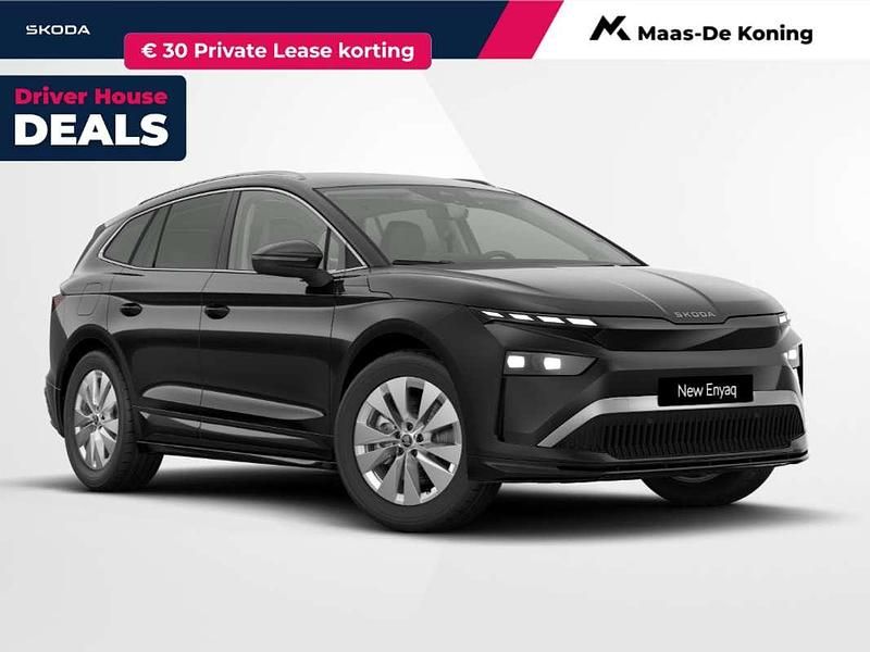 Zwart Nieuw 2025 Skoda Enyaq iV Business Line SUV | € 51.490 (Eerlijke prijs) - Afbeelding 1/4