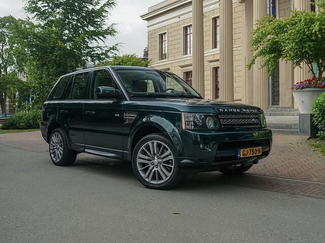 Groen, metallic lak Gebruikt 2013 Land Rover Range Rover Sport HSE Luxury SUV | € 14.950 (Eerlijke prijs) - Afbeelding 1/4