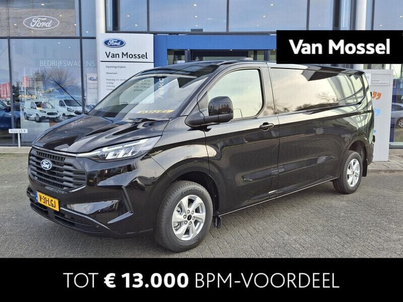 Zwart Nieuw 2024 Ford Transit Custom Limited Van | € 39.345 (Super prijs) - Afbeelding 1/4