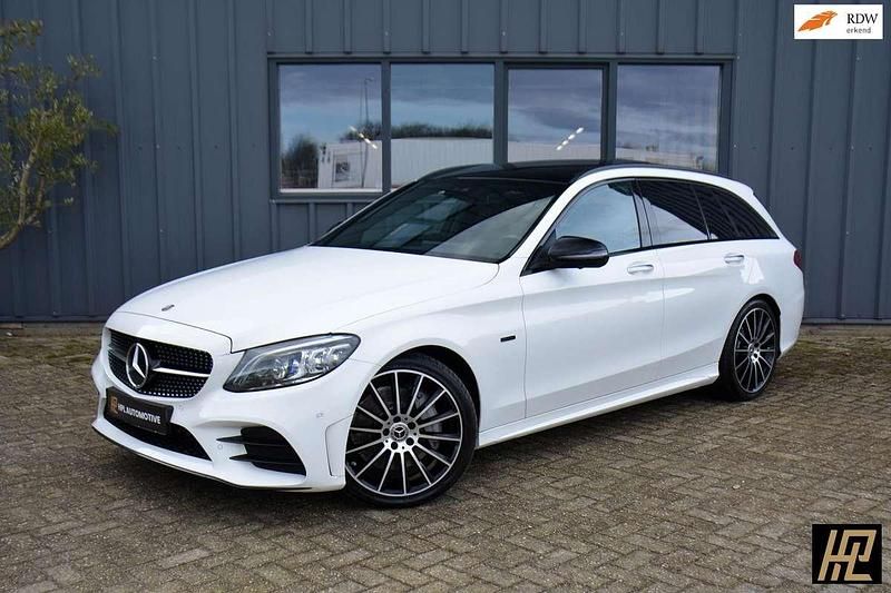 Wit Gebruikt 2020 Mercedes C300e Premium Stationwagen | € 33.750 (Duur) - Afbeelding 1/4