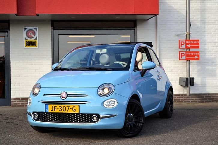 Blauw Occasion 2016 Fiat 500C Lounge Cabriolet | € 10.950 (Eerlijke prijs) - Afbeelding 1/4