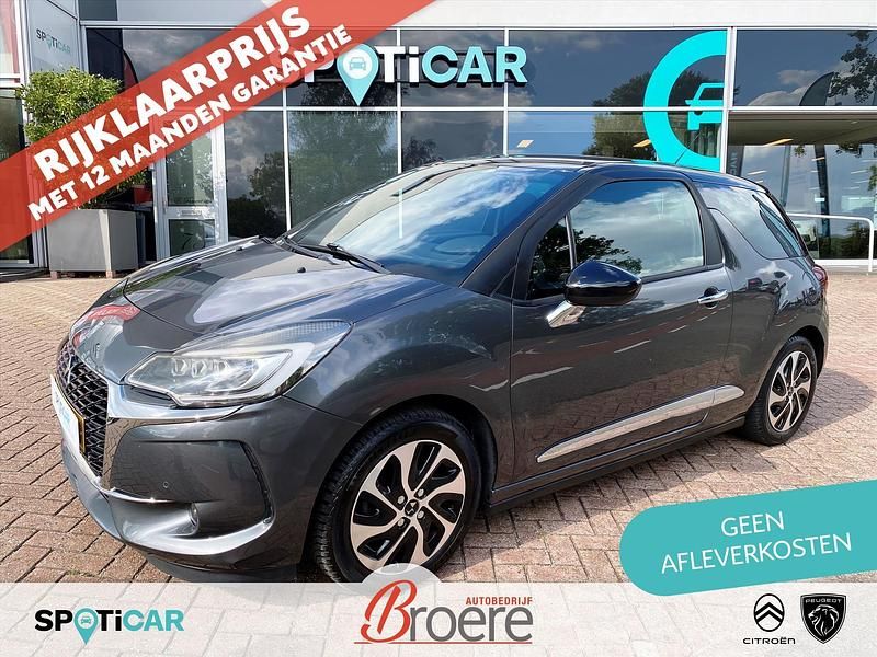 Grijs Gebruikt 2017 DS Automobiles DS3 So Chic Hatchback | € 9.950 (Eerlijke prijs) - Afbeelding 1/4