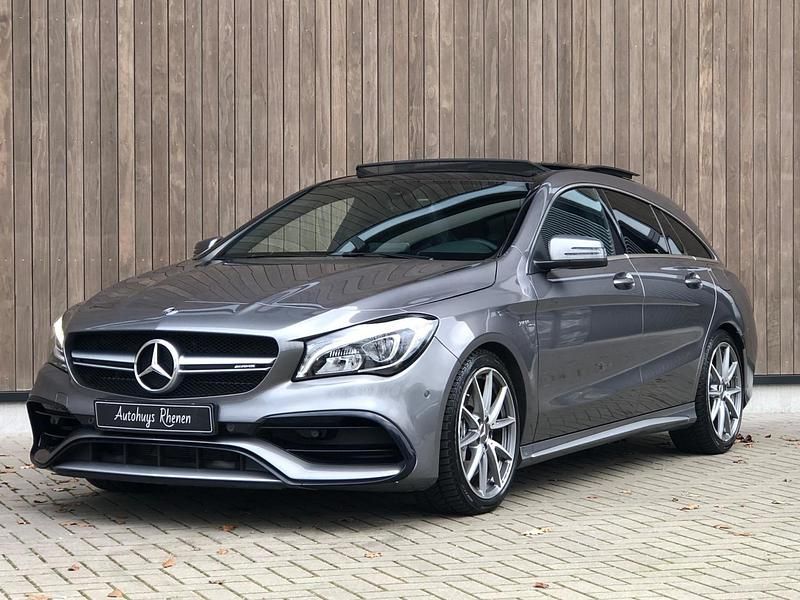 Occasion Mercedes CLA45 AMG AMG 381 PK (280 kW) 2017 Grijs, metallic lak Stationwagen