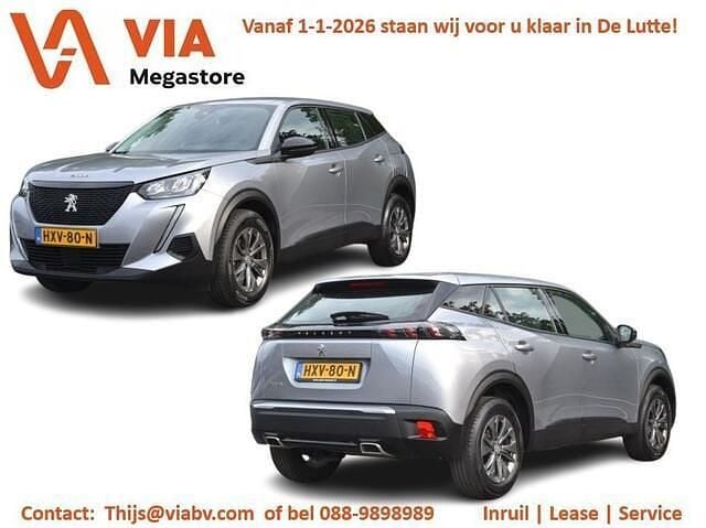 Grijs (metallic) Gebruikt 2022 Peugeot 2008 Allure SUV | € 15.950 (Super prijs) - Afbeelding 1/4