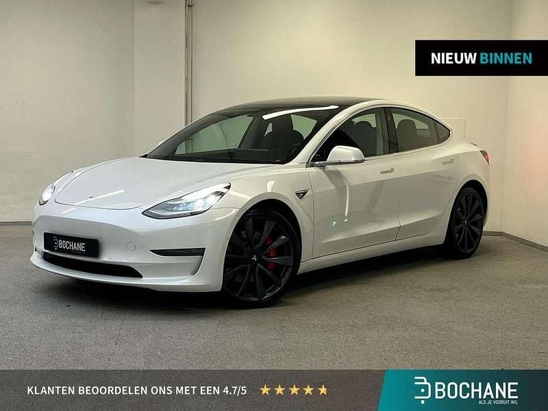 Wit Occasion 2019 Tesla Model 3 Performance Sedan | € 22.900 (Eerlijke prijs) - Afbeelding 1/4