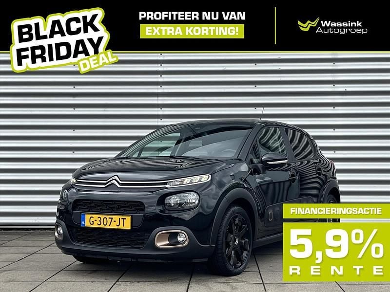 Zwart (metallic) Gebruikt 2019 Citroën C3 Origins Hatchback | € 9.999 (Goede deal) - Afbeelding 1/3