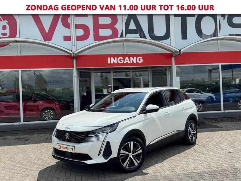 Wit Gebruikt 2021 Peugeot 3008 Allure SUV | € 20.950 (Super prijs) - Afbeelding 1/4