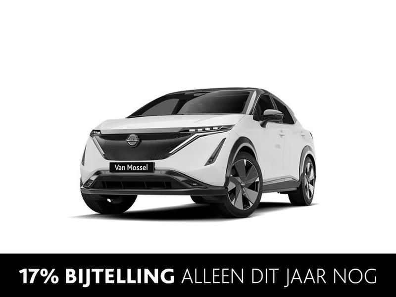 Wit Nieuw 2025 Nissan Ariya Evolve SUV | € 59.090 - Afbeelding 1/4