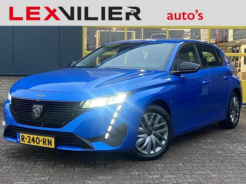 Blauw, metallic lak Gebruikt 2022 Peugeot 308 Business-Line Hatchback | € 18.950 (Eerlijke prijs) - Afbeelding 1/4