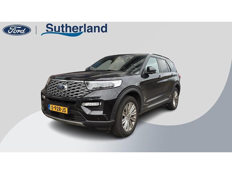 Zwart Gebruikt 2021 Ford Explorer Platinum SUV | € 46.800 - Afbeelding 1/4