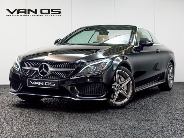 Zwart Gebruikt 2017 Mercedes C300 AMG line Cabriolet | € 34.995 (Goede deal) - Afbeelding 1/4