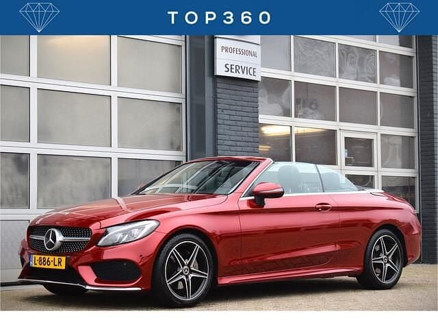 Rood Gebruikt 2018 Mercedes C180 Premium Plus Cabriolet | € 29.950 (Eerlijke prijs) - Afbeelding 1/4