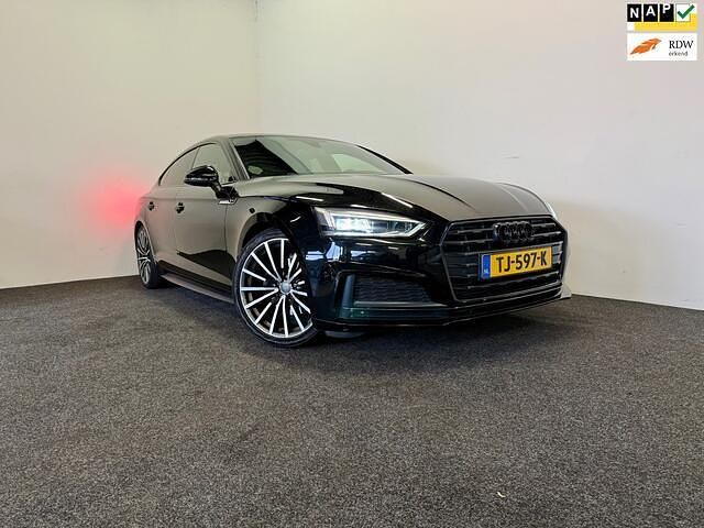 Zwart Gebruikt 2018 Audi A5 Sportback S-Line Hatchback | € 19.000 - Afbeelding 1/4