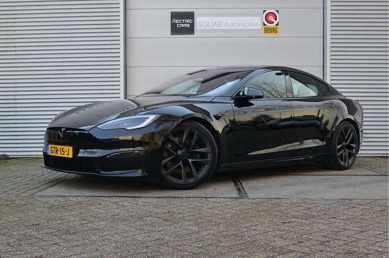 Zwart Gebruikt 2022 Tesla Model S Plaid Sedan | € 79.999 - Afbeelding 1/4