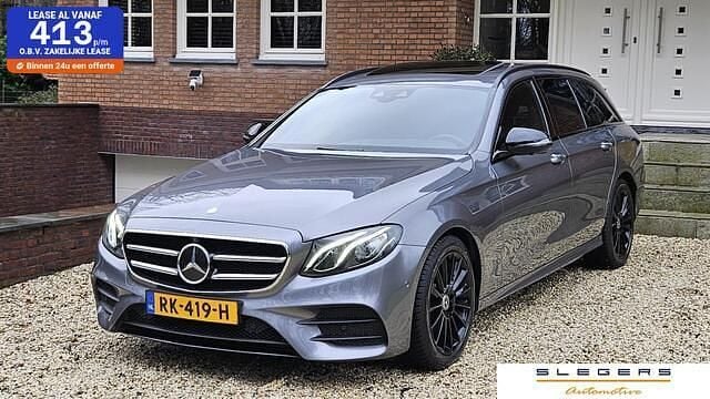 Grijs (metallic) Occasion 2017 Mercedes E250 AMG line Stationwagen | € 25.750 (Eerlijke prijs) - Afbeelding 1/4