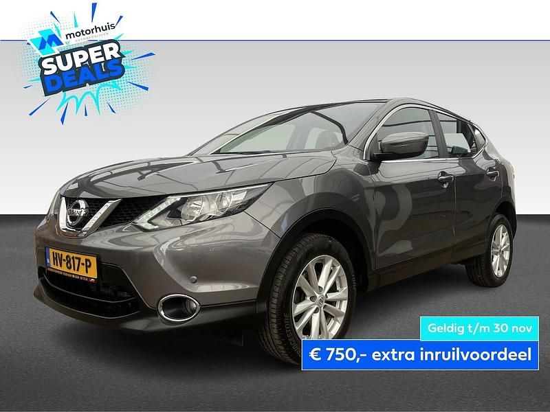 Grijs, metallic lak Gebruikt 2016 Nissan Qashqai Acenta SUV | € 14.450 (Eerlijke prijs) - Afbeelding 1/4