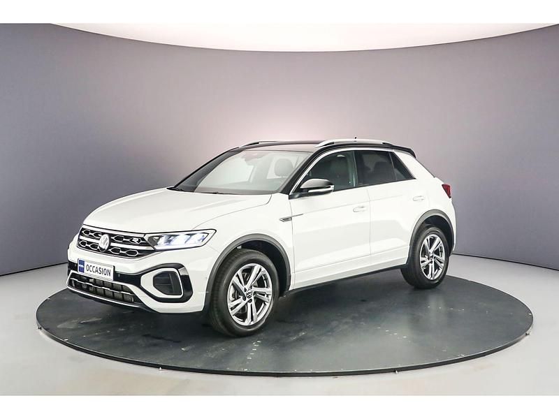Pure white met zwart dak Gebruikt 2022 VW T-Roc R-line SUV | € 29.900 (Eerlijke prijs) - Afbeelding 1/4