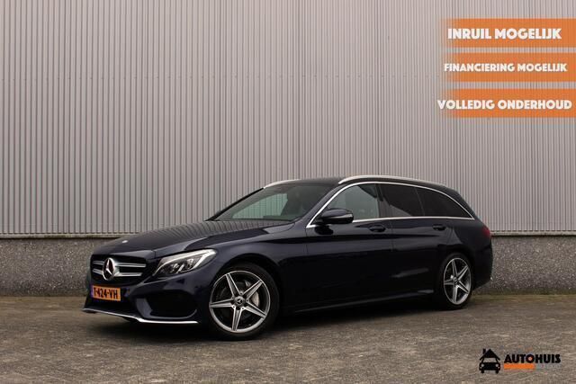 Blauw, metallic lak Gebruikt 2017 Mercedes C200 AMG line Stationwagen | € 22.900 (Iets duurder) - Afbeelding 1/4