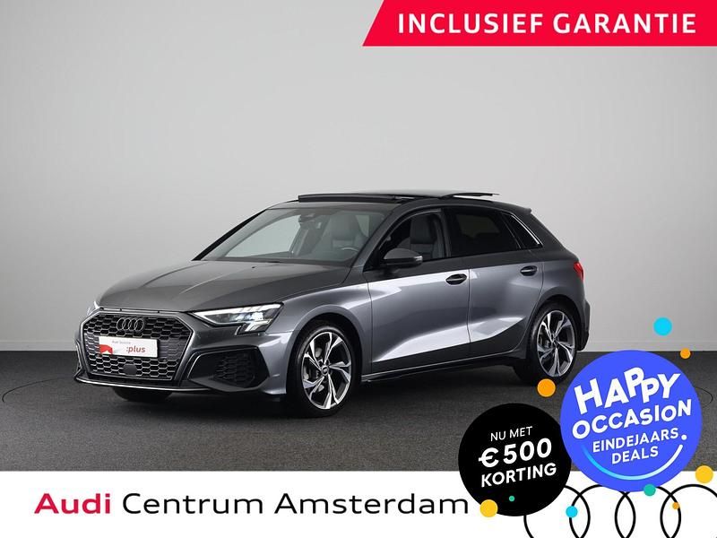 Grijs Gebruikt 2024 Audi A3 Sportback Ambiente Hatchback | € 34.749 (Eerlijke prijs) - Afbeelding 1/3