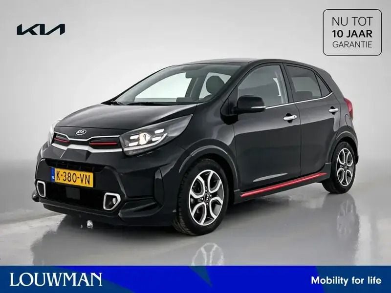 Zwart metallic Gebruikt 2021 Kia Picanto GT-Line Hatchback | € 15.395 (Eerlijke prijs) - Afbeelding 1/3