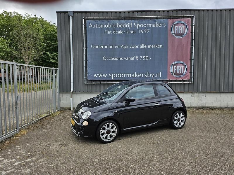 Zwart Occasion 2014 Fiat 500S Hatchback | € 7.950 (Duur) - Afbeelding 1/4