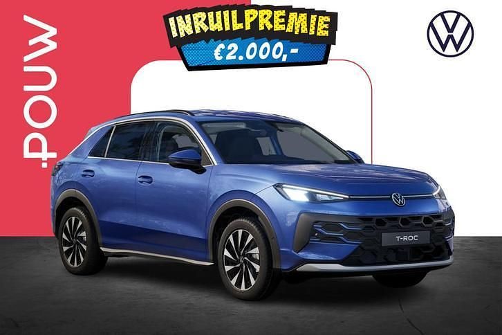 Blauw (metallic) Nieuw 2025 VW T-Roc Comfortline SUV | € 43.950 (Iets duurder) - Afbeelding 1/4